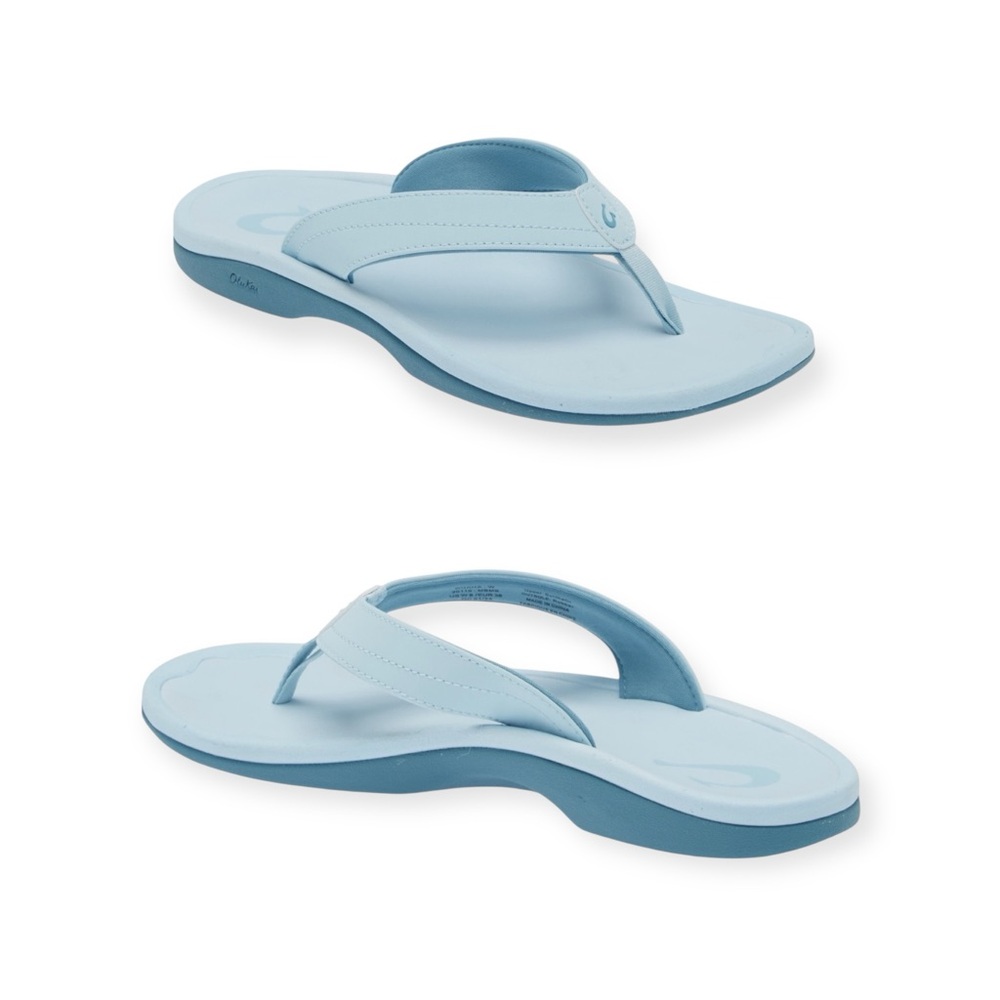 Olukai ʊ Ohana Wet Quick Dry Flip Flops ʊ Misty Light Powder Blue ʊ 8M 38 ʊ - Picture 14 of 16
